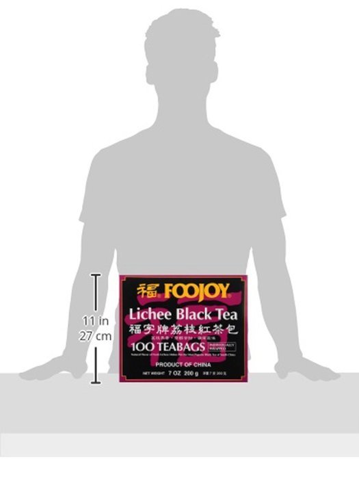 Foojoy Lichee Black Tea 100 Tea Bags - 7 Oz N3