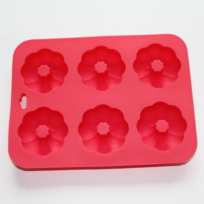 X-Haibei Round Donut Cake Chocolate Cookies Baking Pan Soap Silicone Mold N2