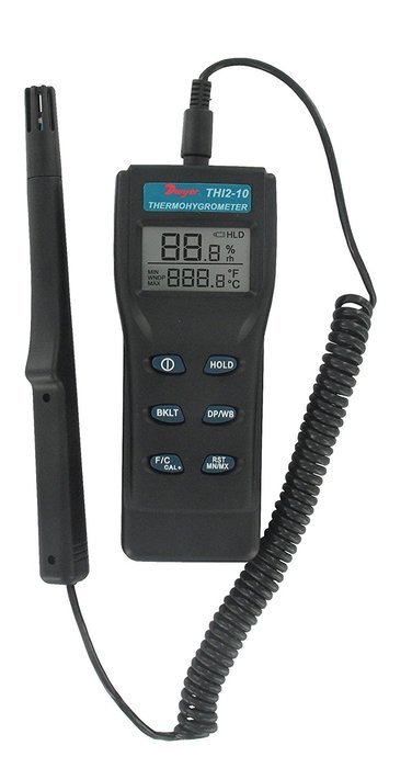 Dwyer Digital Thermo-Hygrometer, THI2-10, w/ Remote Probe