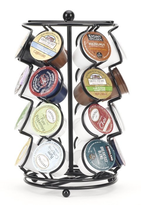 K-cup Coffee Pod Storage spinning Carousel Holder - 24 ct, Black N2