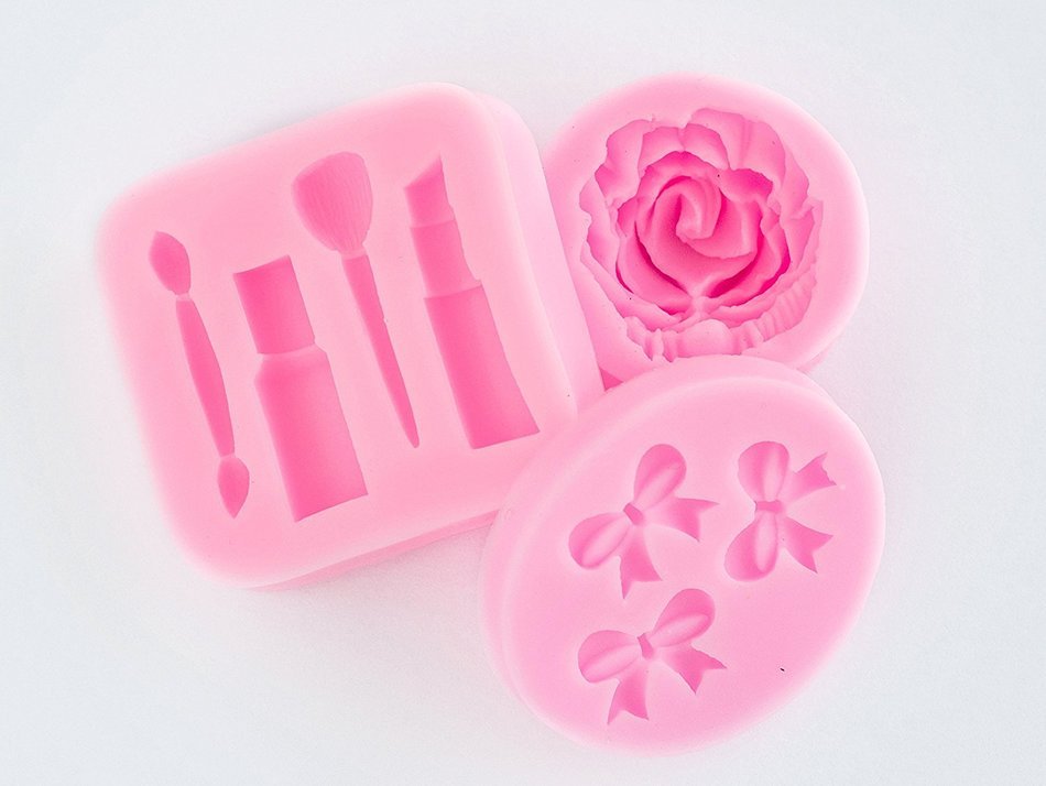 Cake Decorating Supplies and Tools Bundle-3D Rose Flower Silicone Cake Mold, Silicone Cake Makeup Decoration Mold... N8