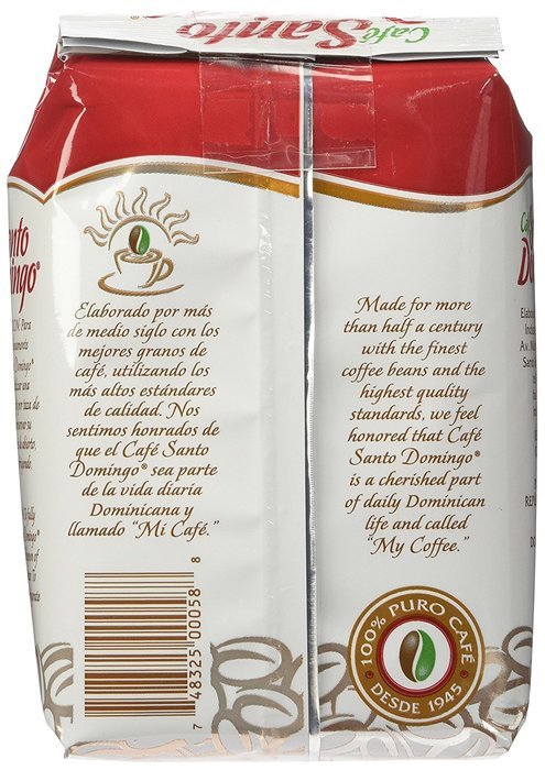 Santo Domingo 100% Pure Ground Coffee Bag 8 Oz. N2