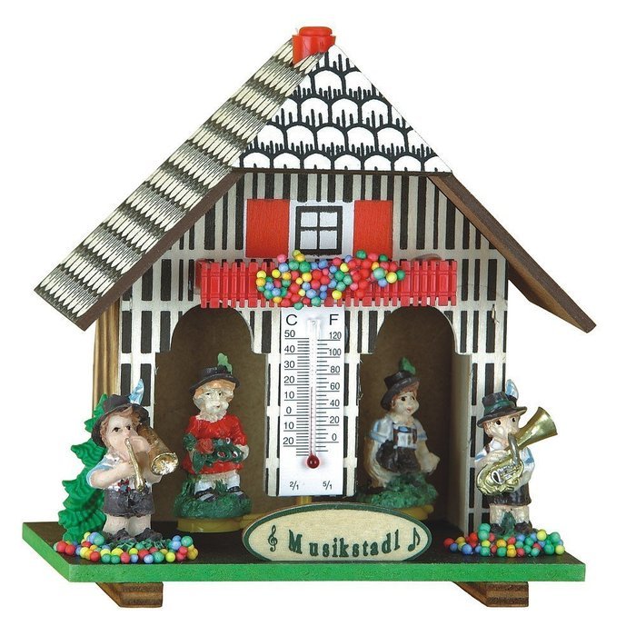 German Black Forest weather house Musikstadl TU 844