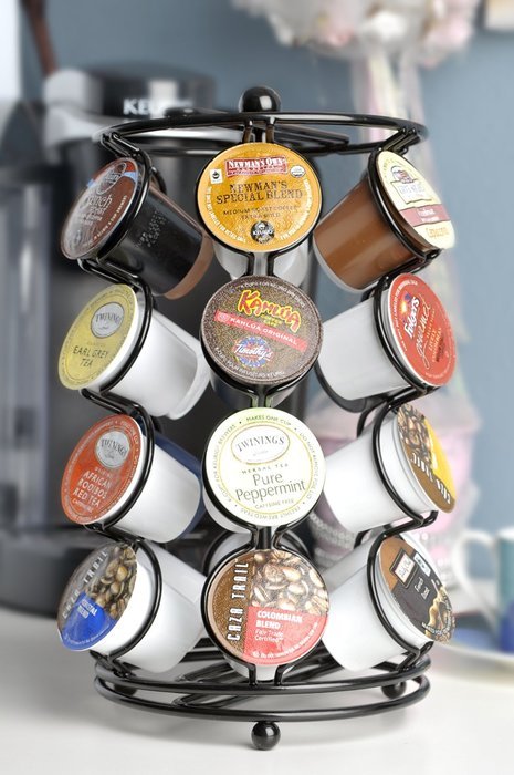 K-cup Coffee Pod Storage spinning Carousel Holder - 24 ct, Black N3