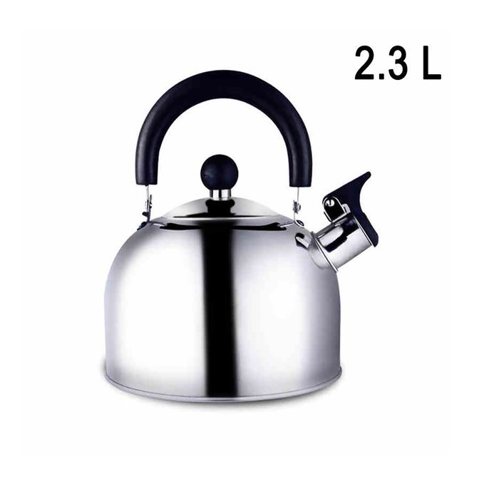 OCATO Safe Whistling Coffee and Tea Kettle Stainless Steel 2.4-Quart Silver Durable N2