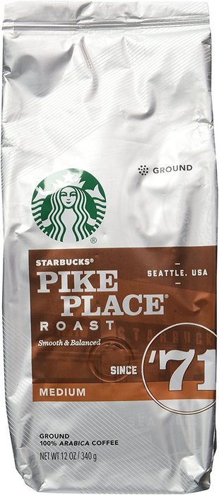 STARBUCKS Medium Pike Place Roast Coffee, Ground, 12 oz
