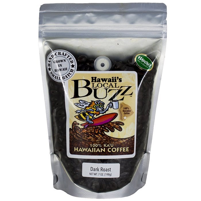 Hawaii's Local Buzz Whole Bean Coffee, Medium Roast, 2 Ounce