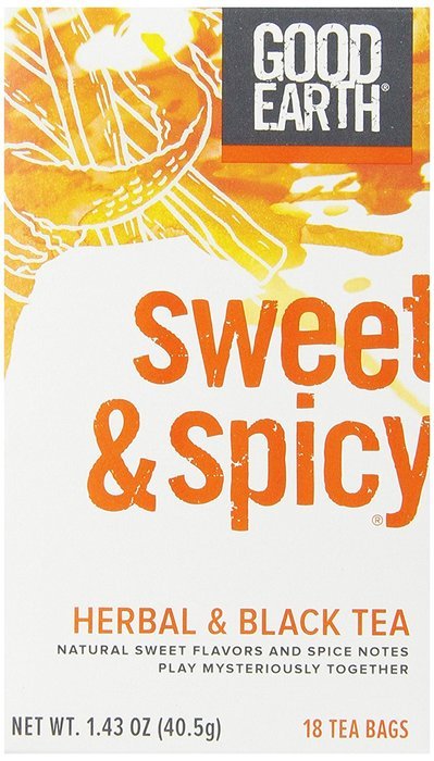 Good Earth Sweet & Spicy Herbal & Black Tea, 18 Count Tea Bags (Pack of 6) N4