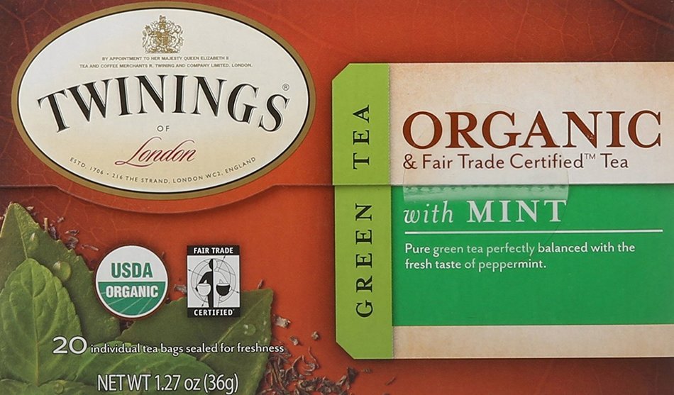 Twinings Green with Mint Organic, 20 Count N3