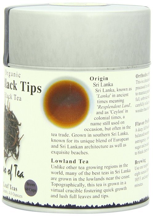 The Tao of Tea, Black Tips Black Tea, Loose Leaf, 4-Ounce Tins (Pack of 2)