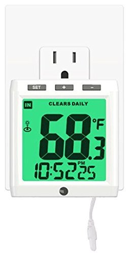 Ambient Weather WS-01T-C Color Changing Wireless Temperature Night Light with Ambient Backlight, Console Only N3