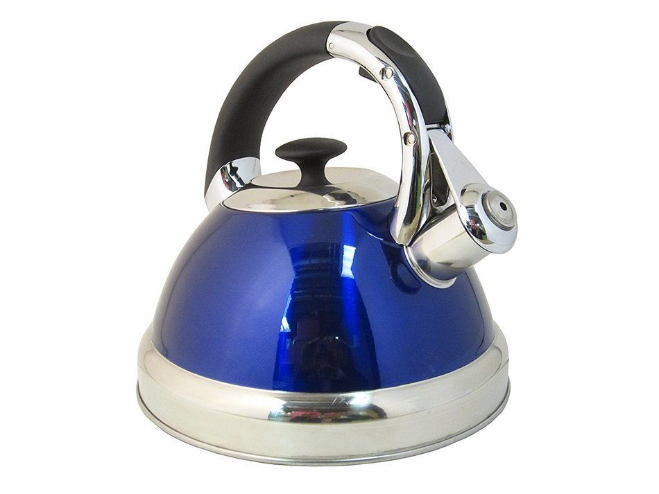 Native Spring 3-Quart Whistling Stainless Steel Tea Kettle Excellent for your Favorite Drink - Blue N4