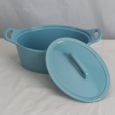 Oval Casserole Color: Turquoise, Size: Large