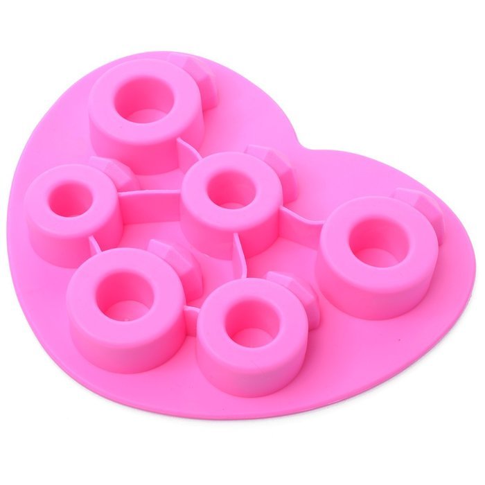 Xcellent Global Crystal Ice Ball Mold Superior Quality Silicone 4x4.5cm Random Color M-HG015