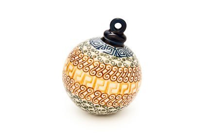 Polish Pottery Athena Large Round Christmas Ornament