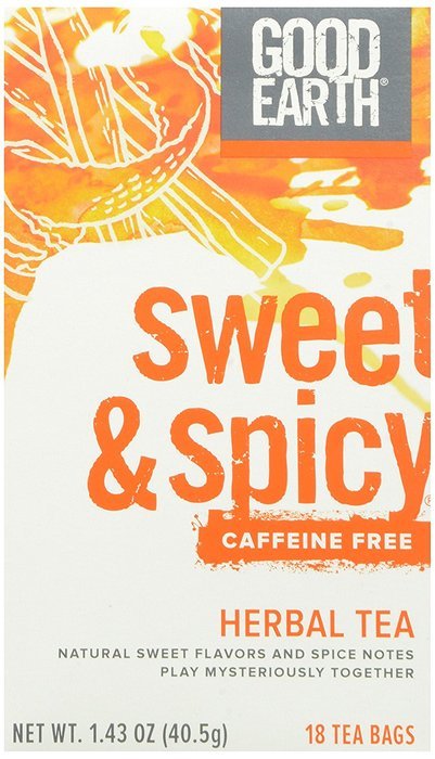Good Earth Sweet & Spicy Herbal & Black Tea, 18 Count Tea Bags (Pack of 6) N7