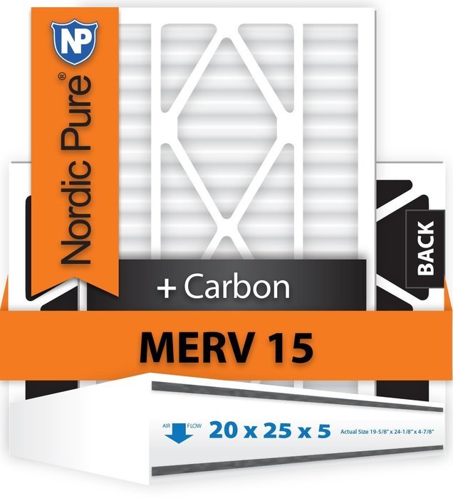 Nordic Pure 20x25x5ABM15+C-1 Merv 15 Plus Carbon Air Bear Replacement
