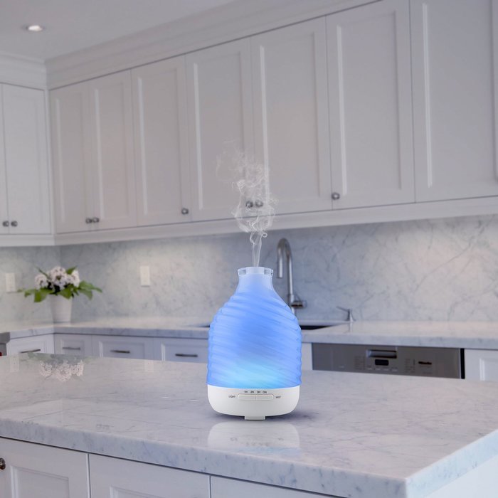 Aiho Deik Essential Oil Diffuser, 200ml Glass Cover Aroma Humidifier Whisper Quiet 4 Timer Modes & 7 Color LED... N7