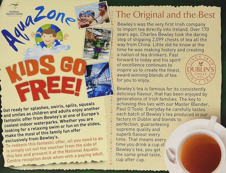 Bewley's Original Blend Tea Bags, 8.8 Ounce N4