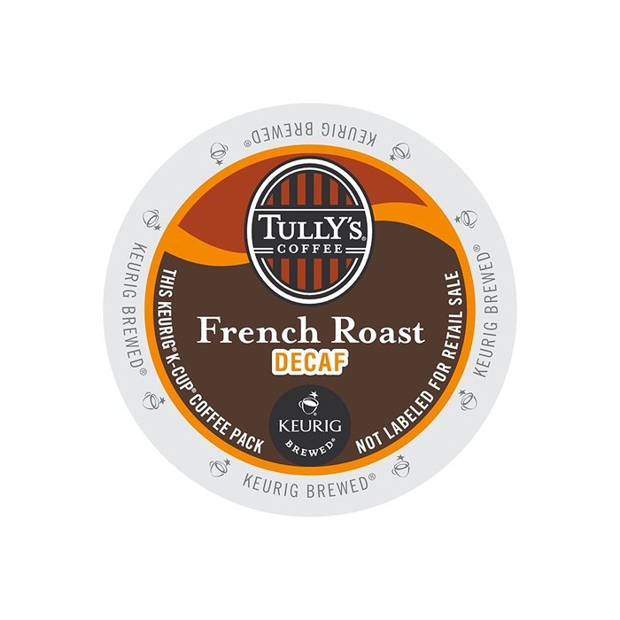 Tully's Coffee French Roast DECAF 4 Boxes of 24 K-Cups