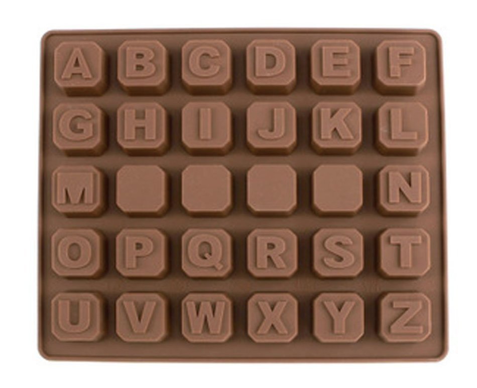 Longzang Small Alphabet Letter & Number Silicone Mold Sugar Craft DIY Gumpaste Cake Decorating Clay (Upper case) N2