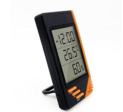 17BUY CH-07 Digital LCD Indoor Thermometer Hygrometer Temperature Humidity Monitor with Alarm Clock Calendar Function