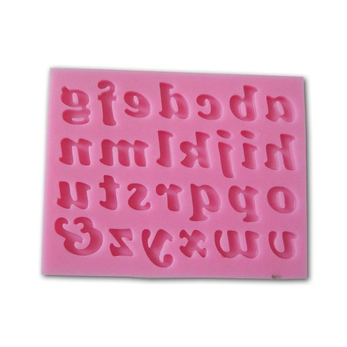 Longzang Small Alphabet Letter & Number Silicone Mold Sugar Craft DIY Gumpaste Cake Decorating Clay (Upper case) N3