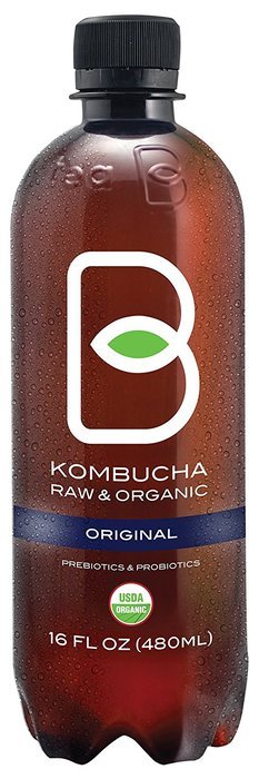 B-tea Kombucha Raw Organic Tea, Only 2g of Sugar, Probiotics & Prebiotic, Kosher, Original, Green Tea, Lemon Balm... N5