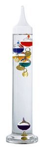 Ambient Weather WS-GA1141305 13" Galileo Thermometer with 5 Glass Balls and Gold Tags
