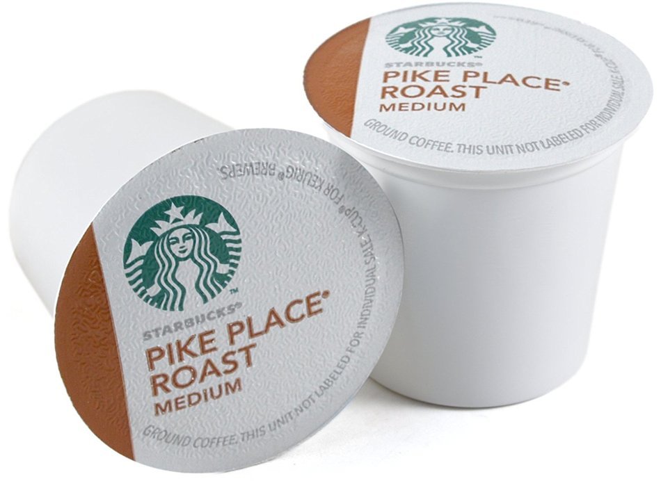 Starbucks Pike Place Roast Coffee Keurig K-Cups, 24 Count (Pack of 4)