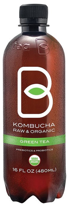 B-tea Kombucha Raw Organic Tea, Only 2g of Sugar, Probiotics & Prebiotic, Kosher, Original, Green Tea, Lemon Balm... N8
