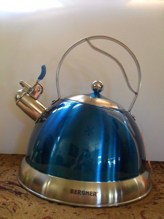 Bergner 3.0 Whistling Kettle Stainless Steel Teal Blue