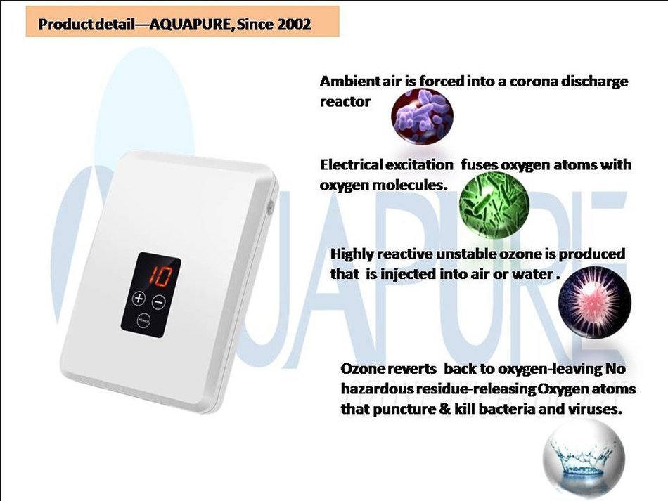 Home Ozone Generator Water and Air Purifier with Time Setting Function, Bon Tech 0.4g Ozone Machine for Home Cabinet...