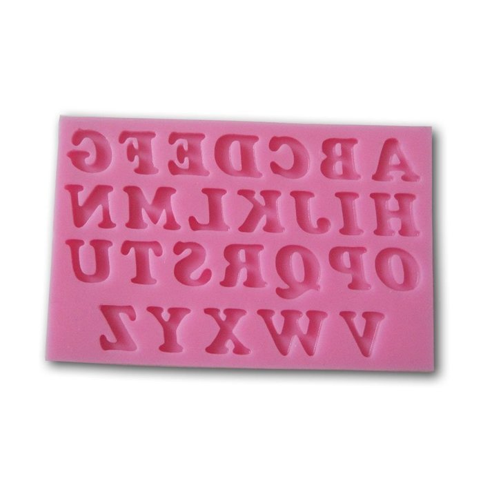 Longzang Small Alphabet Letter & Number Silicone Mold Sugar Craft DIY Gumpaste Cake Decorating Clay (Upper case) N4