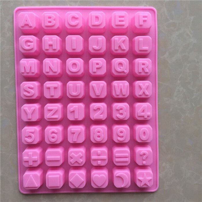 Longzang Small Alphabet Letter & Number Silicone Mold Sugar Craft DIY Gumpaste Cake Decorating Clay (Upper case) N5