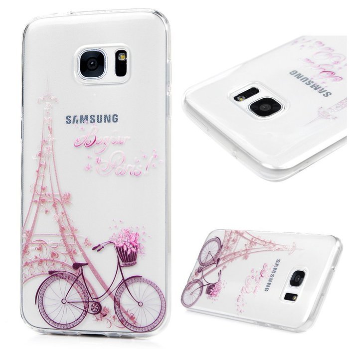 Badalink Galaxy S7 Edge Case Clear Soft TPU Rubber Skin Bumper Case Shockproof Flexible Easy Grip Colorful Painting... N24