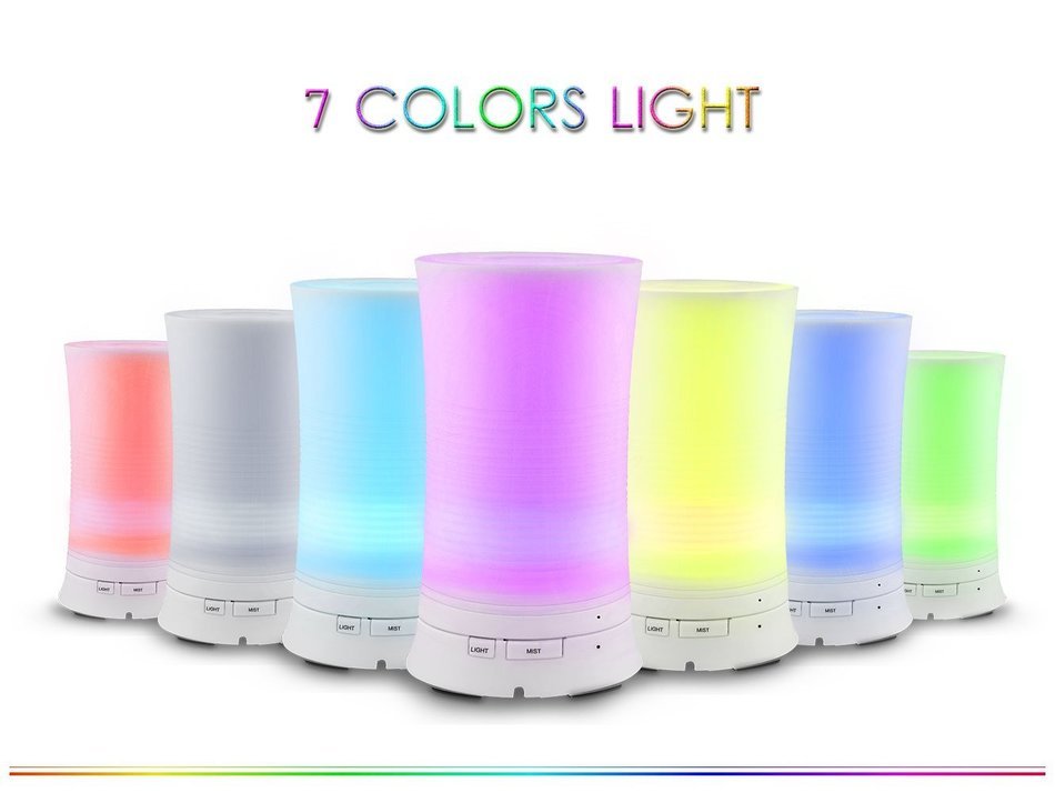 Global-store 100ml Cool Mist Humidifier Ultrasonic Aroma Essential Oil Diffuser with 4 Timer Settings 7 Color... N2