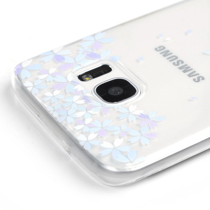 Badalink Galaxy S7 Edge Case Clear Soft TPU Rubber Skin Bumper Case Shockproof Flexible Easy Grip Colorful Painting... N25