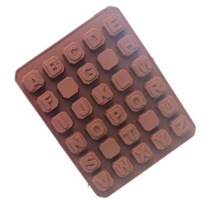 Longzang Small Alphabet Letter & Number Silicone Mold Sugar Craft DIY Gumpaste Cake Decorating Clay (Upper case) N6