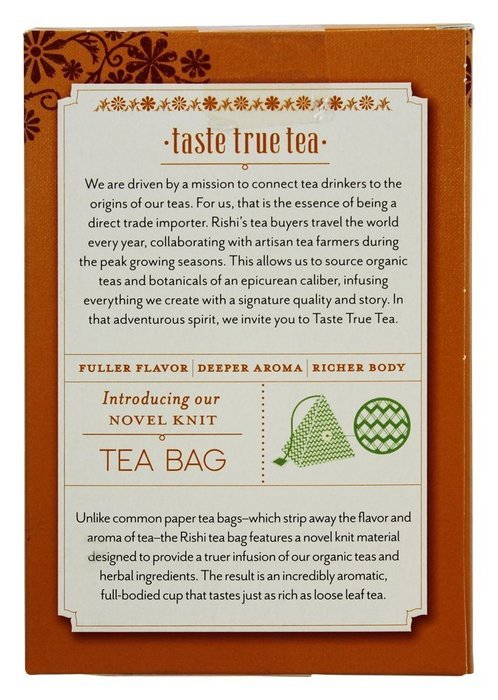 Rishi Tea Organic Herbal Tea Caffeine-Free Chamomile Medley -- 15 Tea Bags