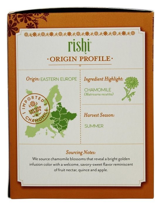 Rishi Tea Organic Herbal Tea Caffeine-Free Chamomile Medley -- 15 Tea Bags N2