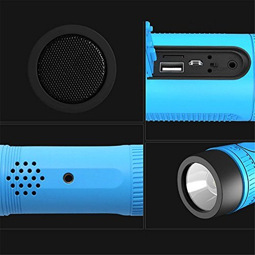 Portable Waterproof Wireless Bluetooth Speaker with Power Bank Output, 3 Mode Flashlight, Hands Free Answering... N3