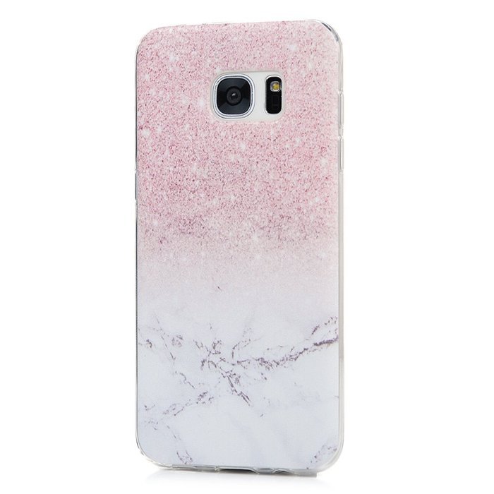 Badalink Galaxy S7 Edge Case Clear Soft TPU Rubber Skin Bumper Case Shockproof Flexible Easy Grip Colorful Painting... N34