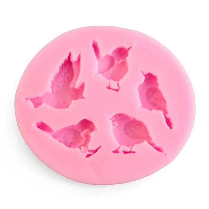 2PCS Yihuily 3D Chocolate Candy Cake Silicone Fondant Lace Mold, Sea Shell Starfish Birds Animals Shape Mould N9
