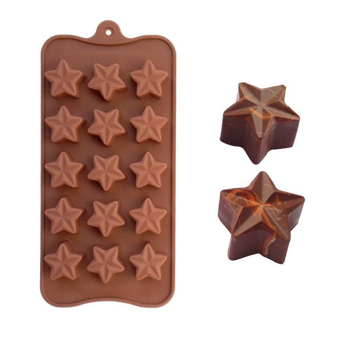 Star Jelly Fondant Cake Chocolate Mold Silicone Tool Baking Pan N2