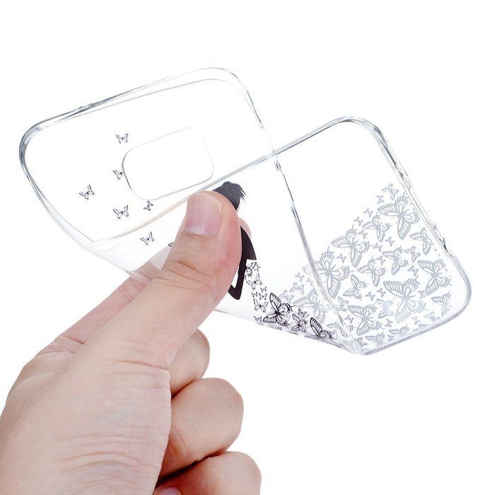 Badalink Galaxy S7 Edge Case Clear Soft TPU Rubber Skin Bumper Case Shockproof Flexible Easy Grip Colorful Painting... N38