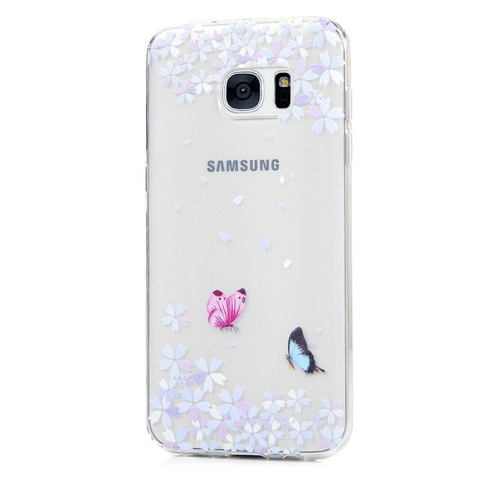 Badalink Galaxy S7 Edge Case Clear Soft TPU Rubber Skin Bumper Case Shockproof Flexible Easy Grip Colorful Painting... N53