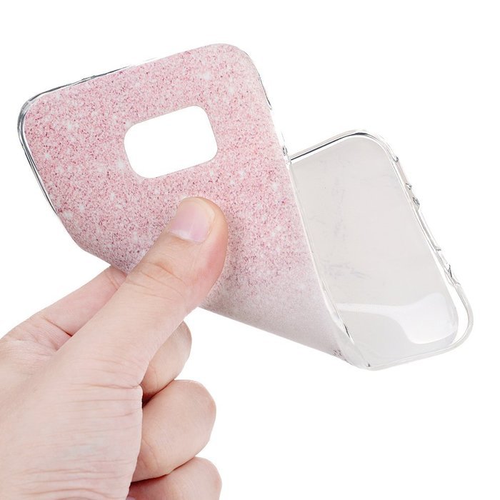 Badalink Galaxy S7 Edge Case Clear Soft TPU Rubber Skin Bumper Case Shockproof Flexible Easy Grip Colorful Painting... N54