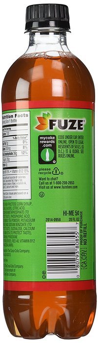 Fuze Iced Tea 20 Oz (Pack of 24) (Lemon) N3
