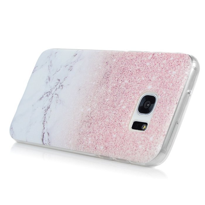 Badalink Galaxy S7 Edge Case Clear Soft TPU Rubber Skin Bumper Case Shockproof Flexible Easy Grip Colorful Painting... N55